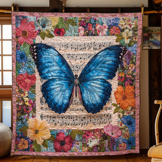Butterfly Notes WN0801038CL Quilt Blanket