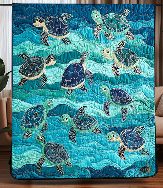 Sea Turtle WU0411001CL Quilt Blanket