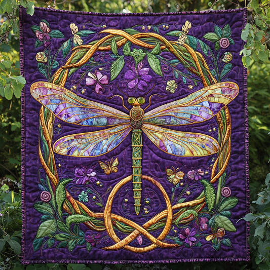 Lavender Dragonfly Elegance YR0301029CL Quilt Blanket