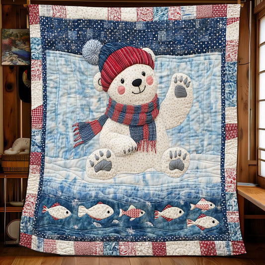Adorable Polar Bear XB1303013CL Quilt Blanket