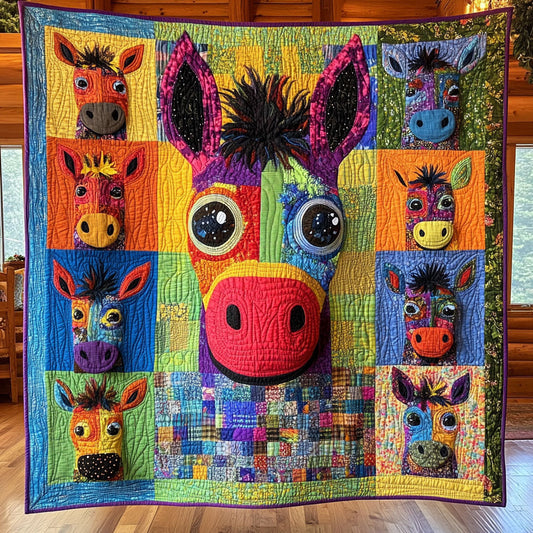 Colorful Donkey CW2508040CL Quilt Blanket