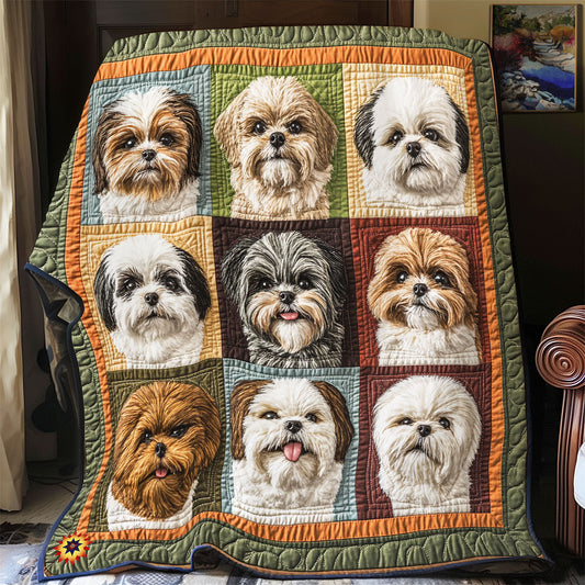 Adorable Shih Tzu  WX2612003CL Quilt Blanket