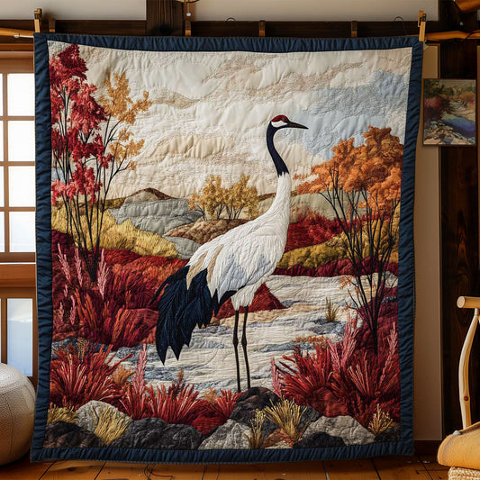 Serene Crane WN0502035CL Quilt Blanket
