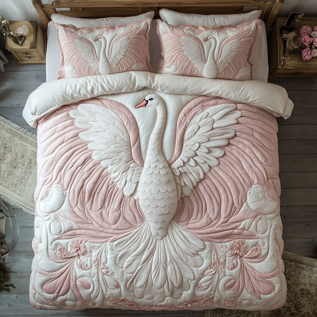 Majestic Swan WY1302097CL Quilted Bedding Set