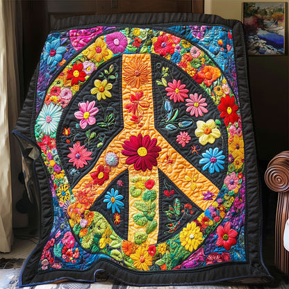 Peace Sign WX1601065CL Quilt Blanket