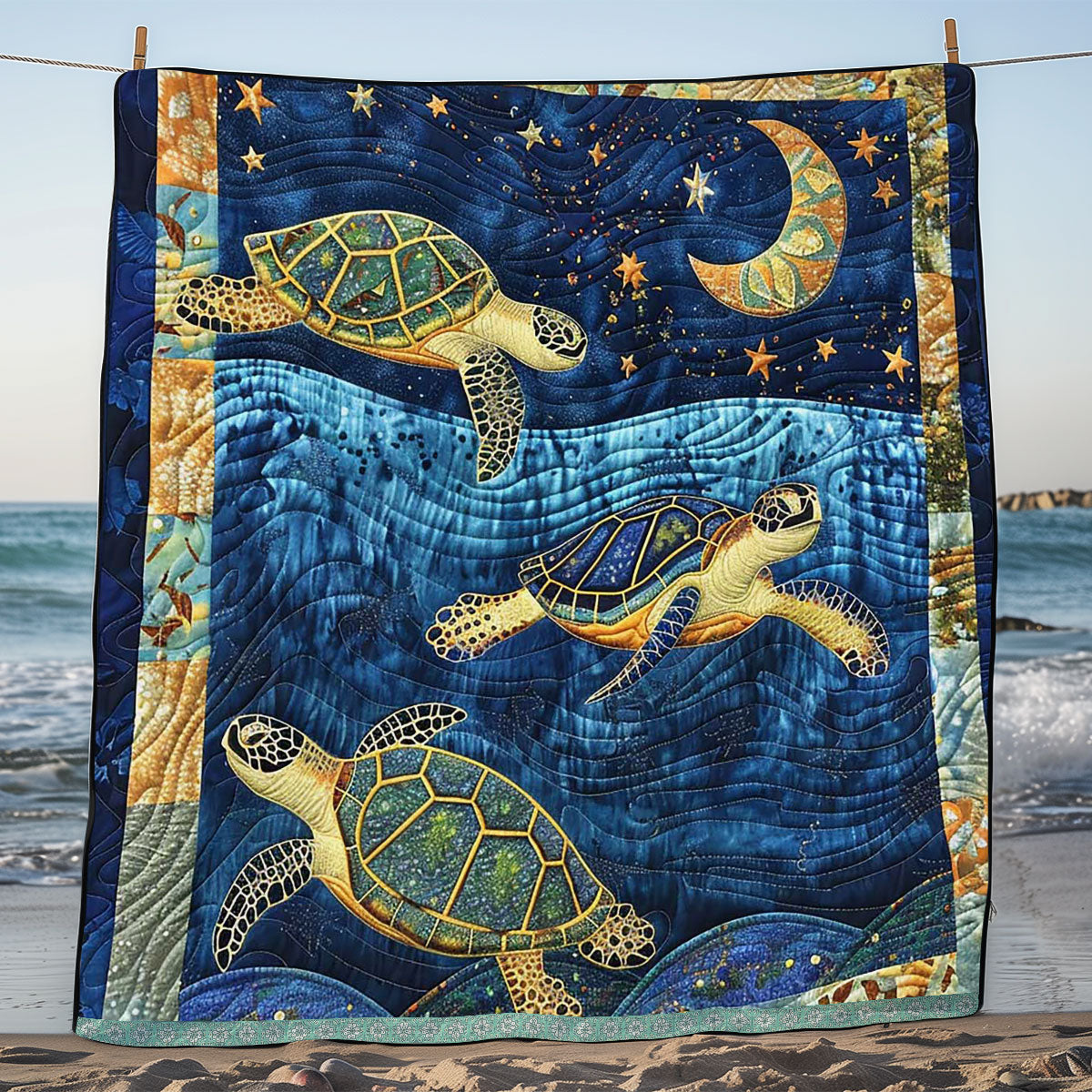Sea Turtle WJ1909020CL Quilt Blanket