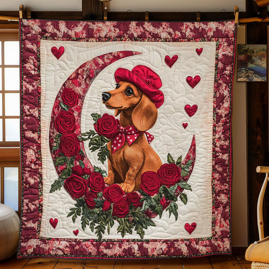 Scarlet Moon Dachshund WN0201010CL Quilt Blanket