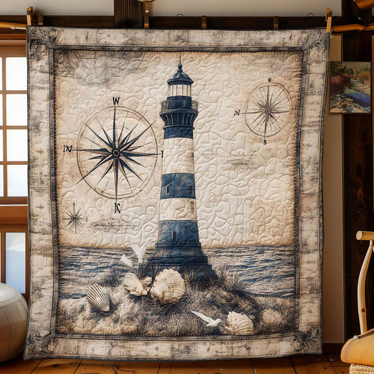 Compass Lighthouse WN0502023CL Quilt Blanket