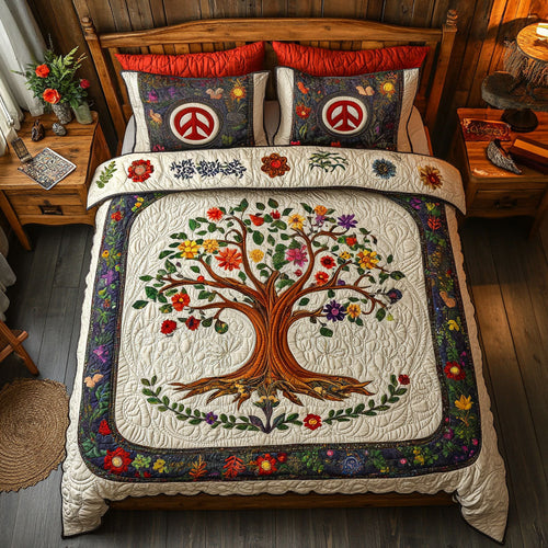 Flower Tree WY1802054CL Quilted Bedding Set