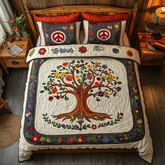 Flower Tree WY1802054CL Quilted Bedding Set