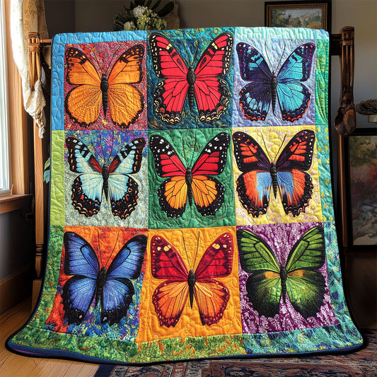Vibrant Butterfly WX0302082CL Quilt Blanket