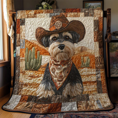 Cowboy Schnauzer WN0901001CL Quilt Blanket