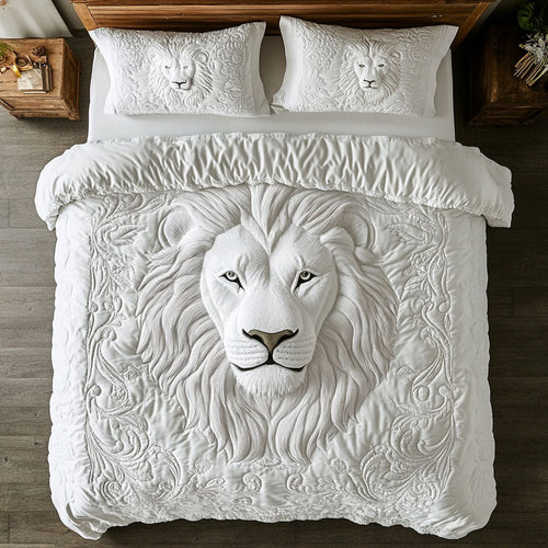 Glorious White Lion WY1202031CL Quilted Bedding Set