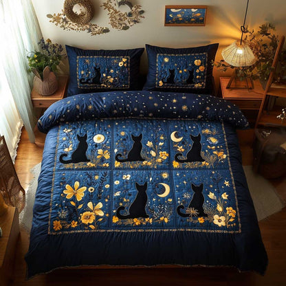 Starry Cat WN1302005CL Quilted Bedding Set