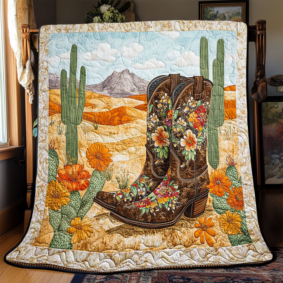 Cowboy Boot WX2802013CL Quilt Blanket