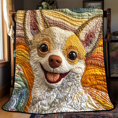 Happy Chihuahua WX2802031CL Quilt Blanket