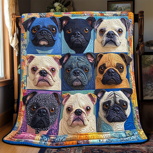 Pug WX2301037CL Quilt Blanket