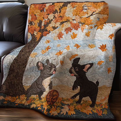 Maple French Bulldogs WP0108021CL Quilt Blanket