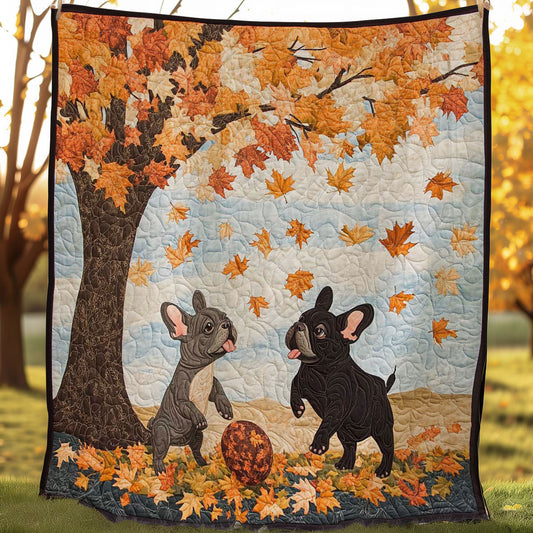 Maple French Bulldogs WP0108021CL Quilt Blanket