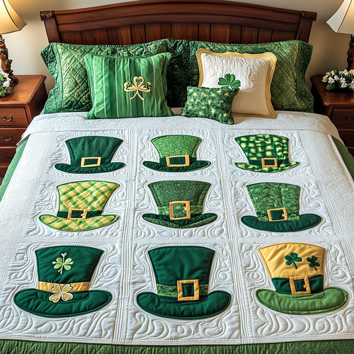 Clover Hat XR2101004CL Quilted Bedding Set