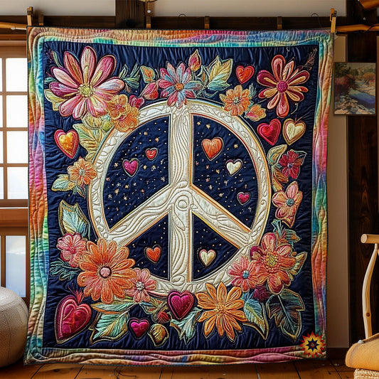 Peace Sign WY1912048CL Quilt Blanket