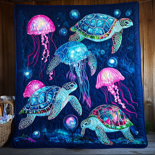 Turtle Jellyfish CW2404001CL Quilt Blanket