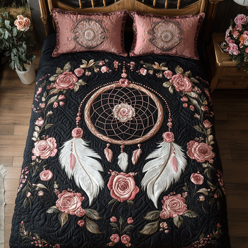 Dreamcatcher Roses WT2702043CL Quilted Bedding Set
