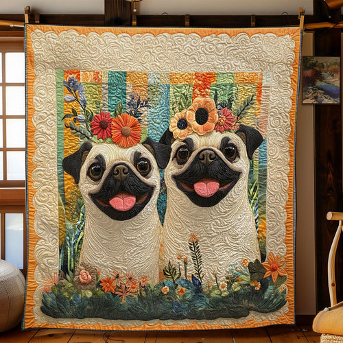 Happy Flower Ring CP1004035CL Quilt Blanket