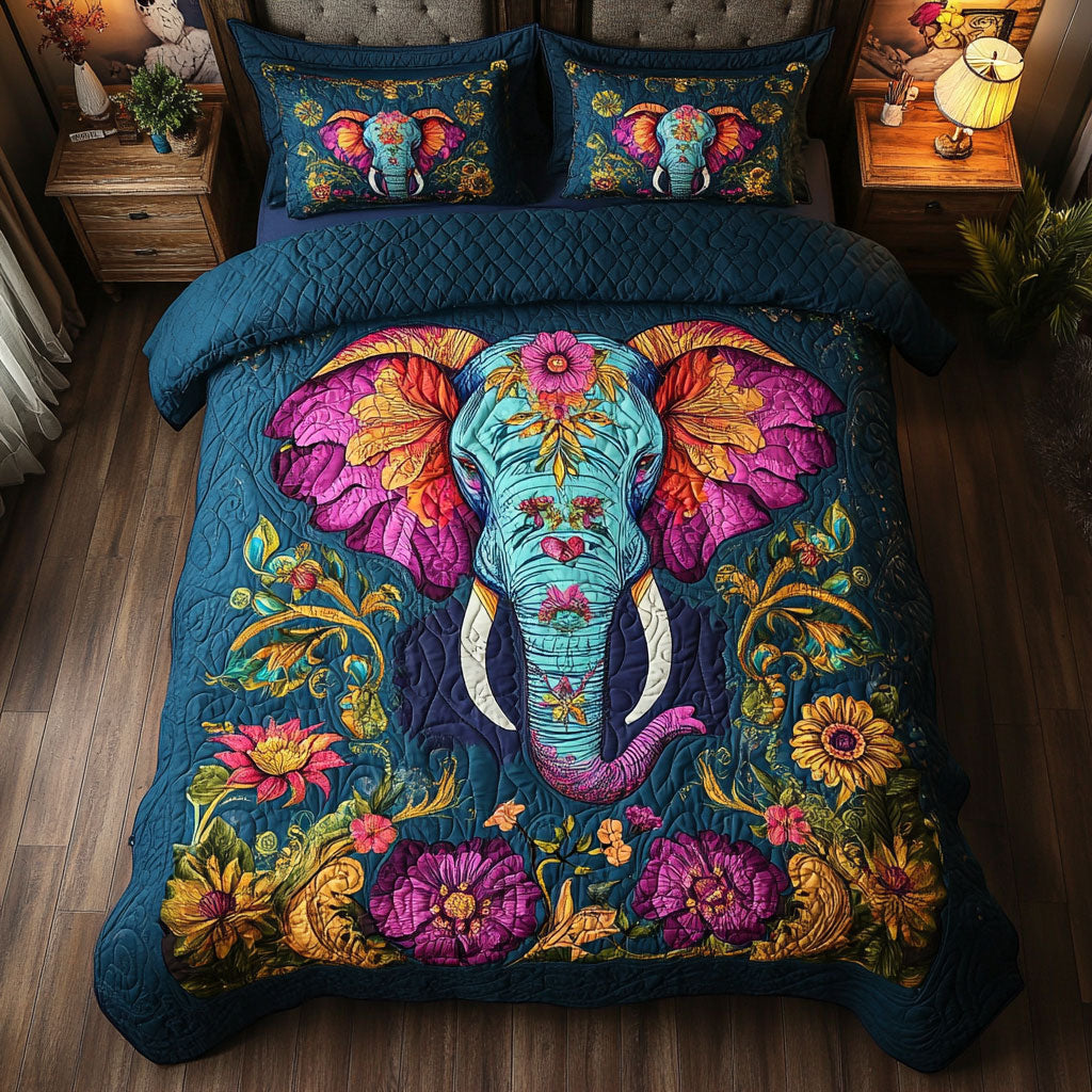 Elephant Flower WT2201002CL Duvet Cover Set