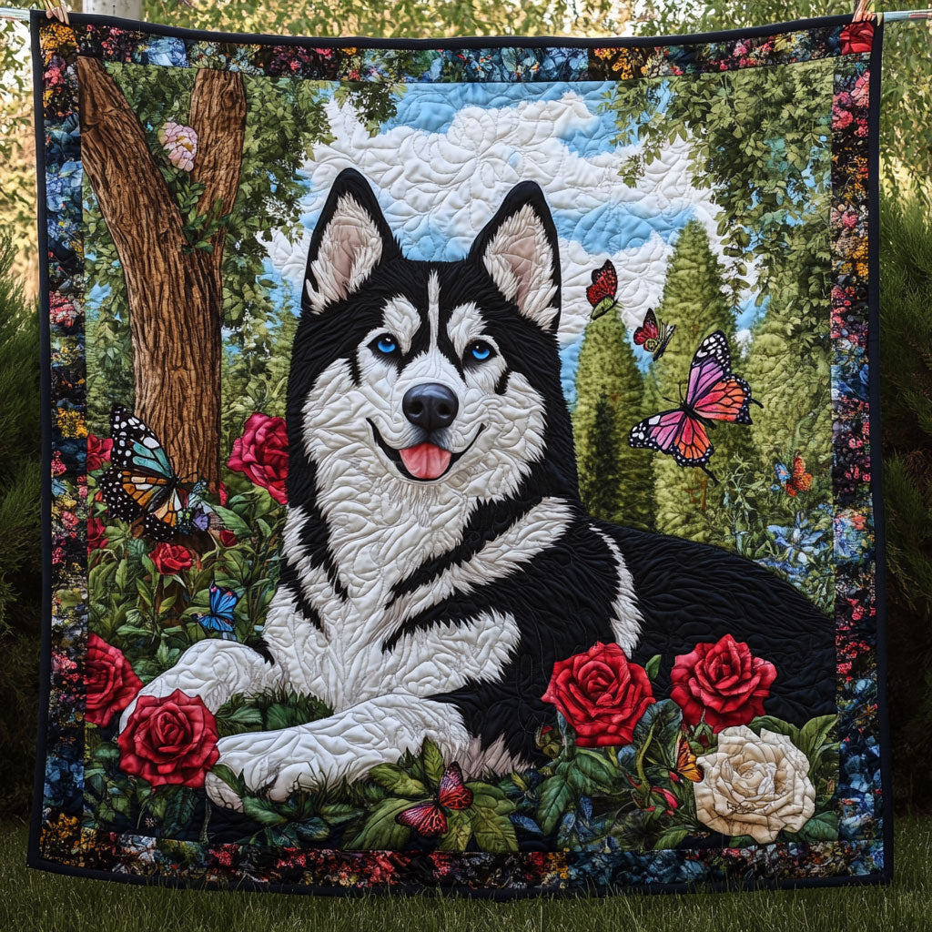 Husky Roses Flower WT2201010CL Quilt Blanket