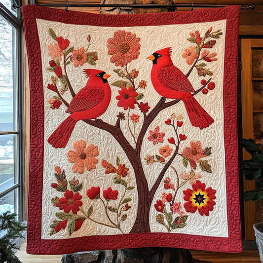 Gorgeous Cardinal WU0411037CL Quilt Blanket