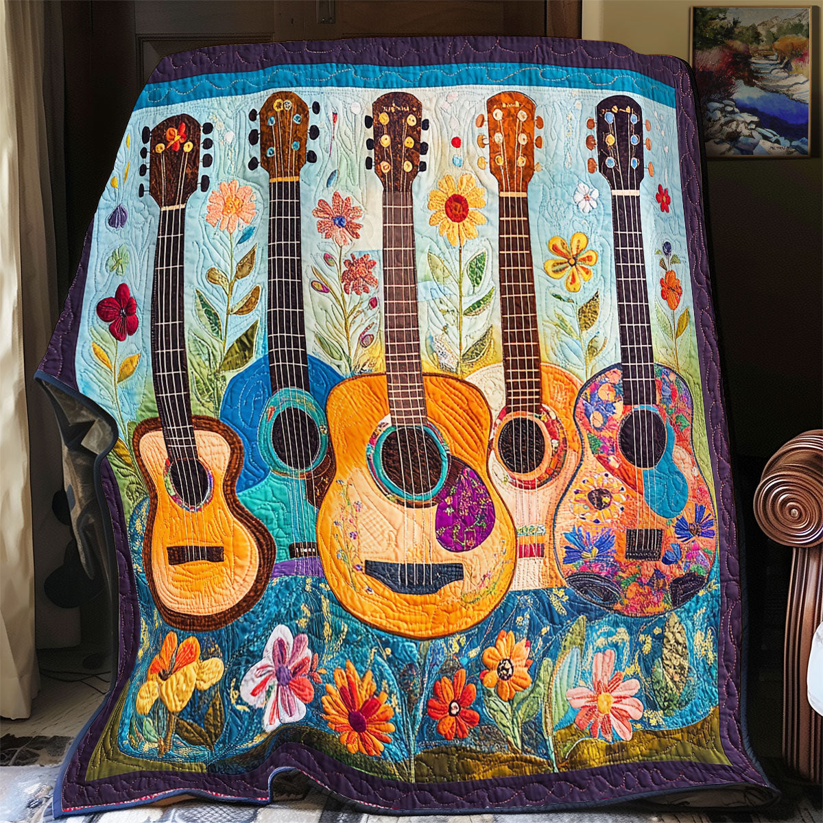 Acoustic Bloom YR1801010CL Quilt Blanket