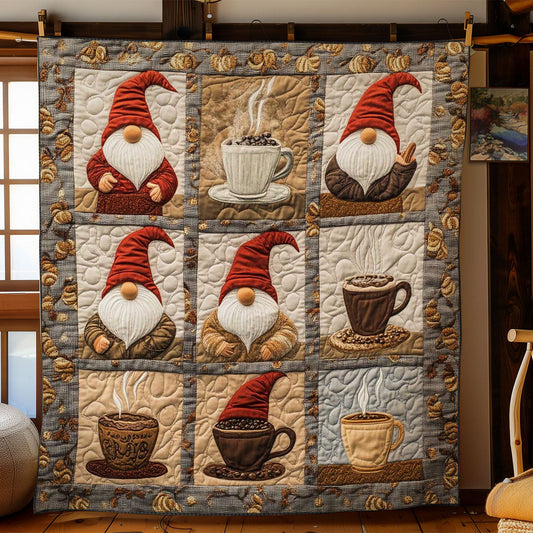 Gnome Barista Charm WN2612007CL Quilt Blanket