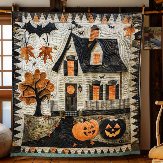 Halloween Enchanted Cottage WN1408078CL Quilt Blanket