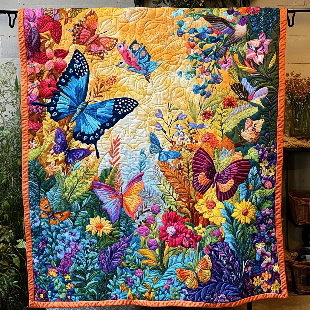 Colorful Butterfly XR0310004CL Quilt Blanket