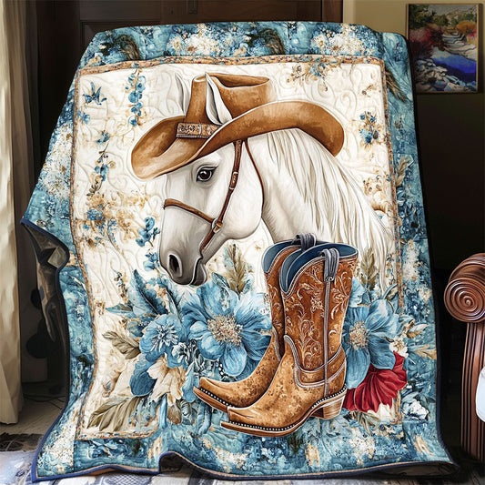Cowboy Horse WY1701033CL Quilt Blanket