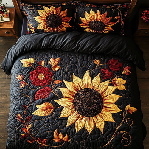 Mystic Sunflower WY1902037CL Quilted Bedding Set