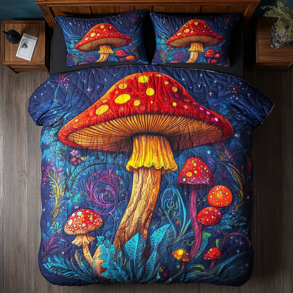 Mystic Mushroom Forest WY1402105CL Quilted Bedding Set