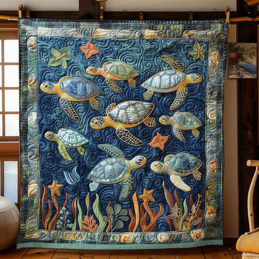 Sea Turtle WJ1209026CL Quilt Blanket