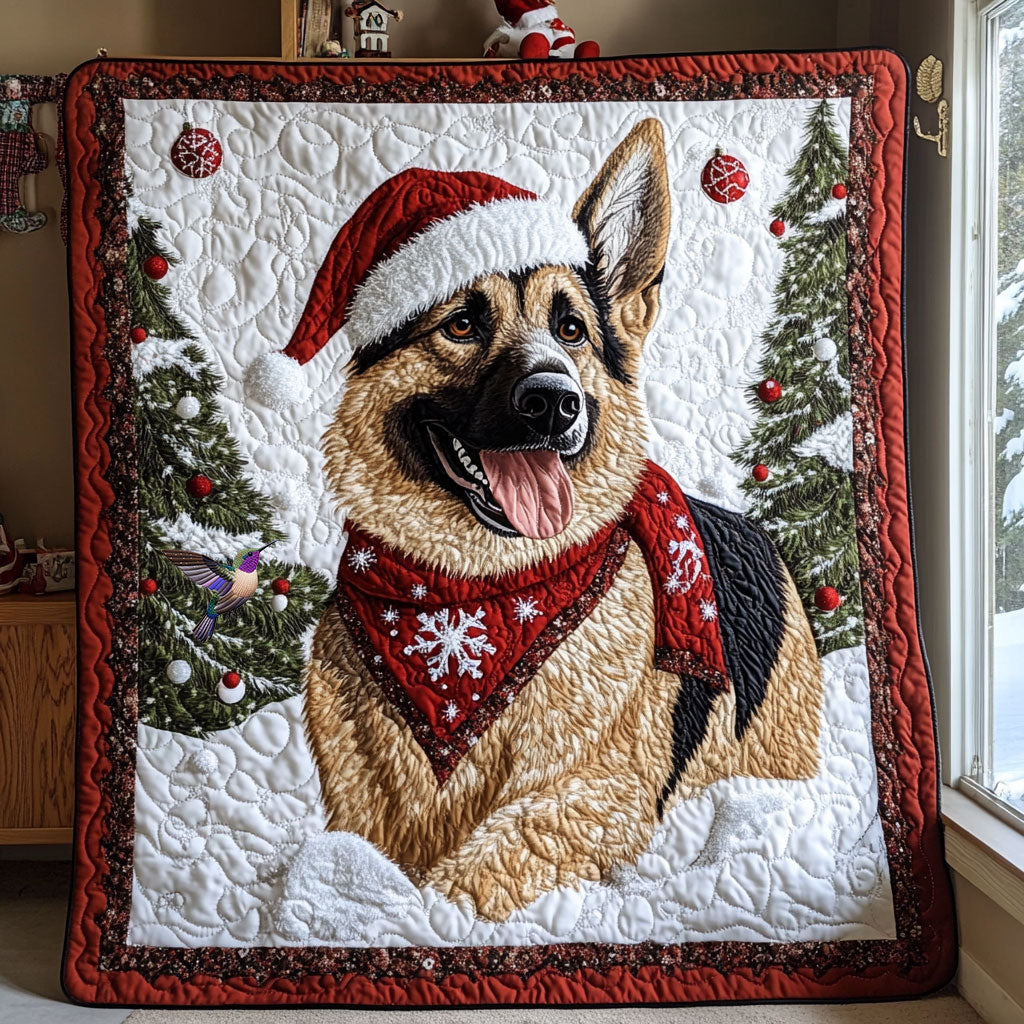 Funny German Shepherd WX0211013CL Quilt Blanket