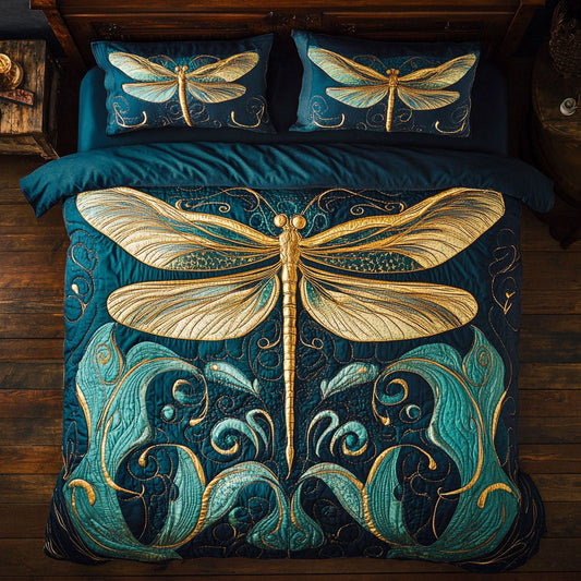 Dragonfly WX2702021CL Quilted Bedding Set
