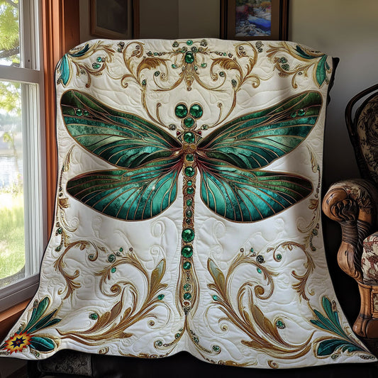 Royal Green Dragonfly WY0312049CL Quilt Blanket