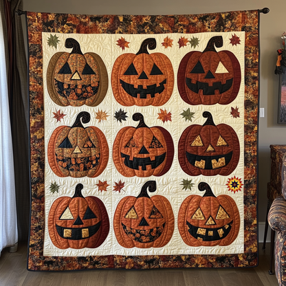Halloween Pumpkin WG1103011CL Quilt Blanket