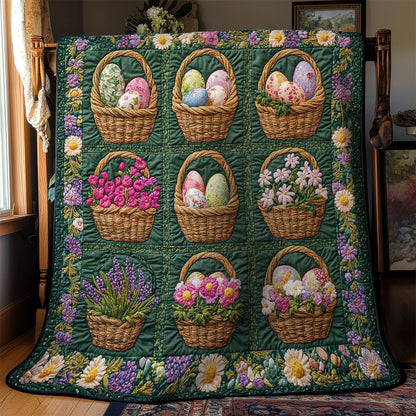 Easter Bloom Baskets WN1501009CL Quilt Blanket