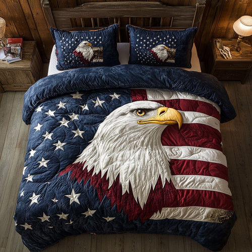 Glorious Eagle WY1202027CL Quilted Bedding Set