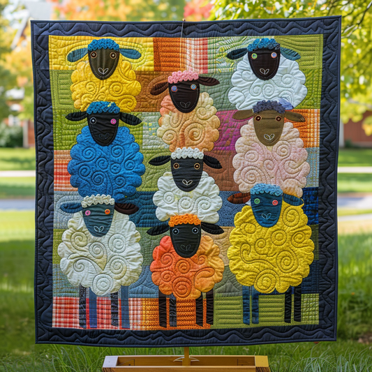 Joyful Sheep YR0301038CL Quilt Blanket