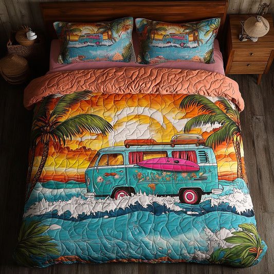 Beach Camping WY1302058CL Quilted Bedding Set
