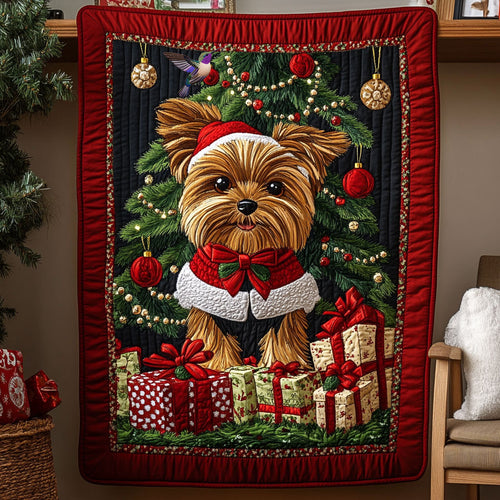 Yorkshire Terrier Christmas WX0110029CL Quilt Blanket