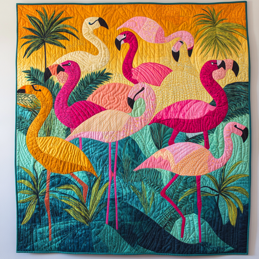 Flamingo Joy XR2709019CL Quilt Blanket