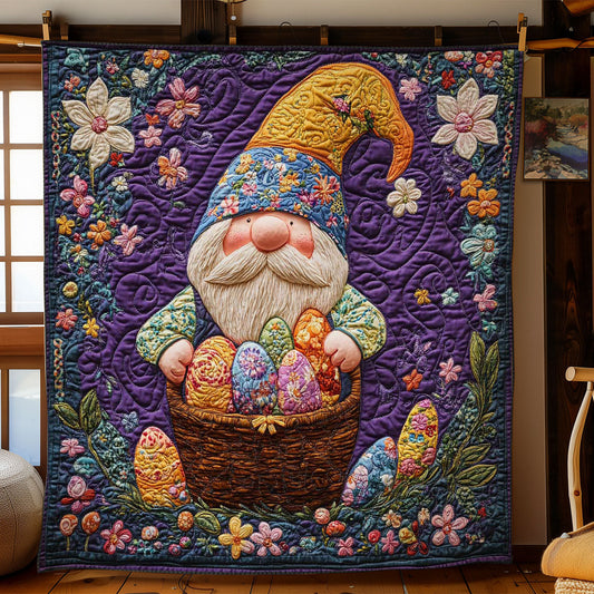 Gnome And Colorful Eggs WN1501042CL Quilt Blanket